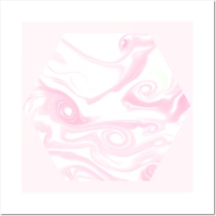 Coral Pink Swirls Posters and Art